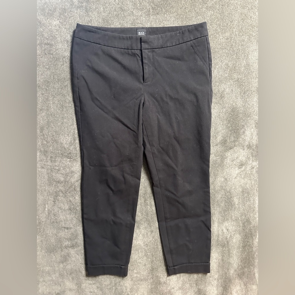 Black Saks Fifth Avenue Cropped Pants Size 8 Ankle Slim Work Career
